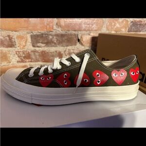 Converse Kids' Olive Heart Sneakers